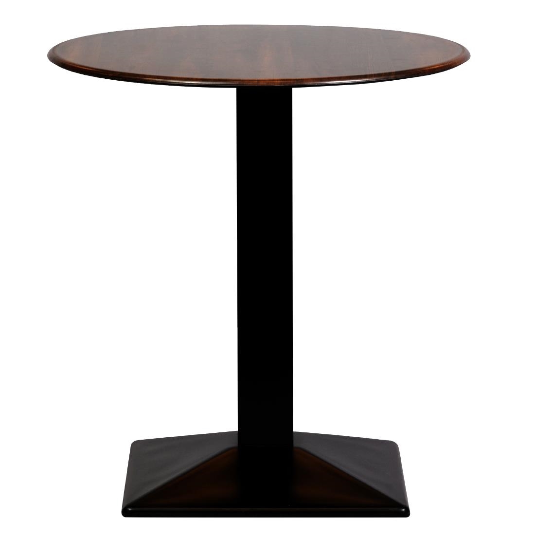 Turin Metal Base Round Dining Table With Laminate Top Walnut 600mm