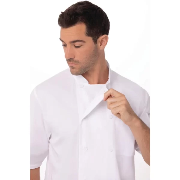 Chef Works Unisex Montreal Cool Vent Chefs Jacket White - Image 4