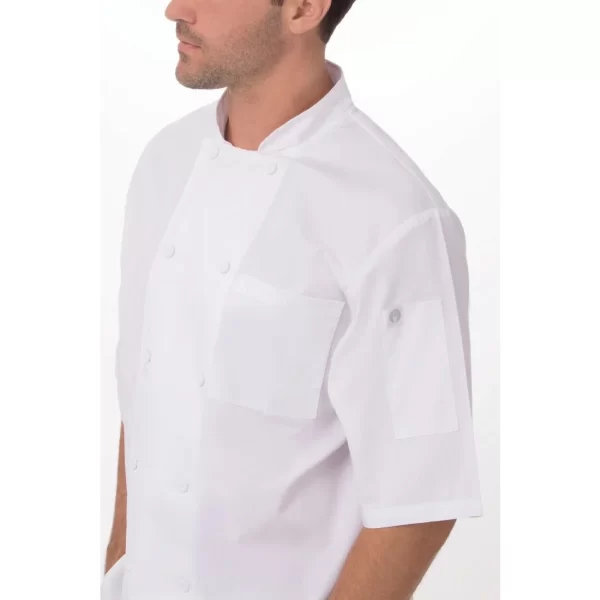 Chef Works Unisex Montreal Cool Vent Chefs Jacket White - Image 5