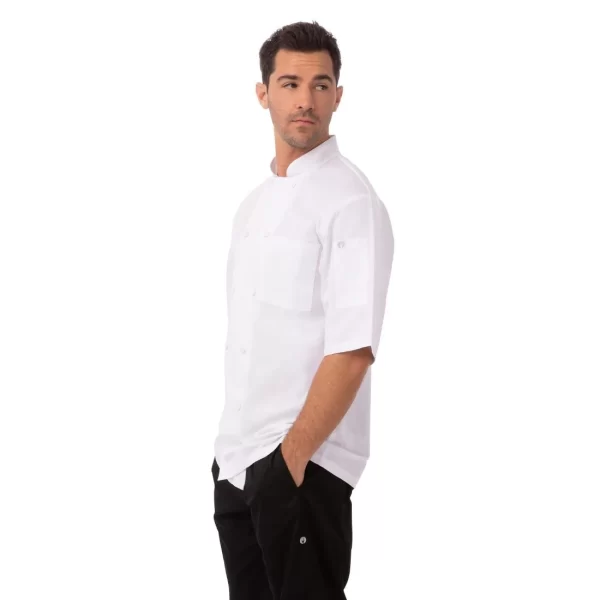 Chef Works Unisex Montreal Cool Vent Chefs Jacket White - Image 7