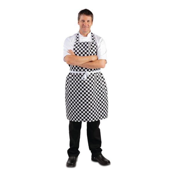 Whites Bib Apron Black and White Check - Image 5