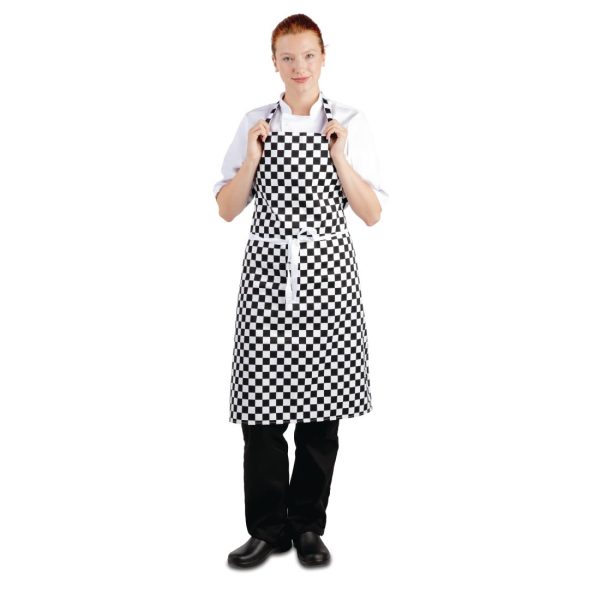 Whites Bib Apron Black and White Check - Image 6