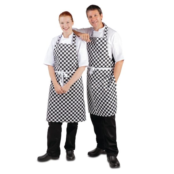 Whites Bib Apron Black and White Check - Image 7