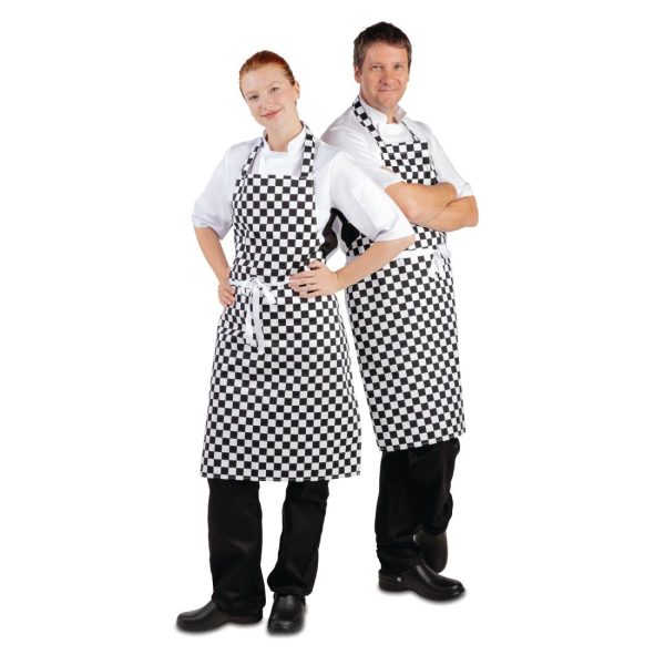 Whites Bib Apron Black and White Check - Image 8