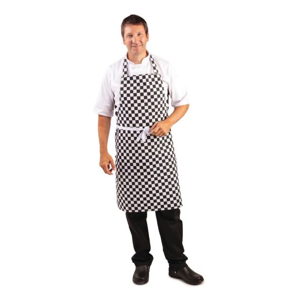 Whites Bib Apron Black and White Check - Image 2