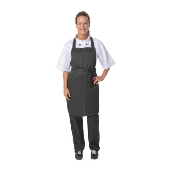 Nisbets Essentials Bib Aprons Polycotton Black (Pack of 2) - Image 3