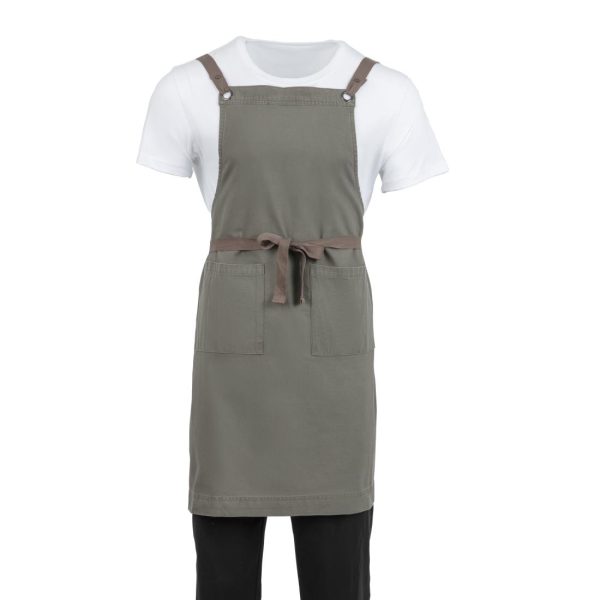 Southside Cotton Canvas Bib Apron Khaki - Image 2