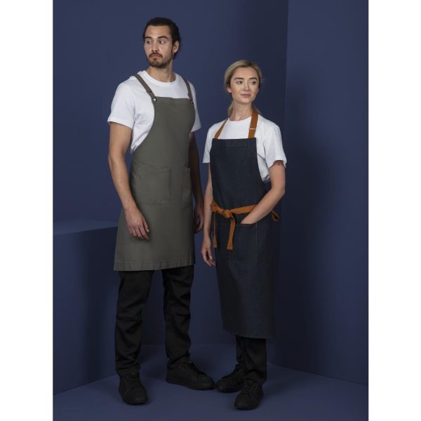 Southside Cotton Canvas Bib Apron Khaki - Image 3
