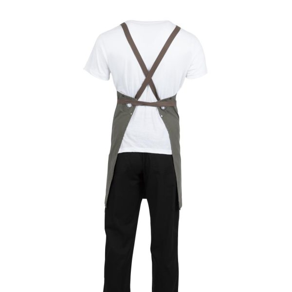 Southside Cotton Canvas Bib Apron Khaki - Image 6