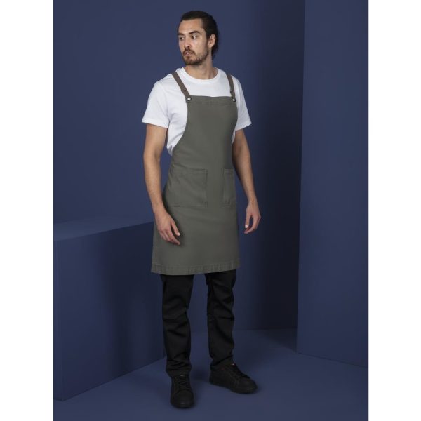 Southside Cotton Canvas Bib Apron Khaki - Image 13