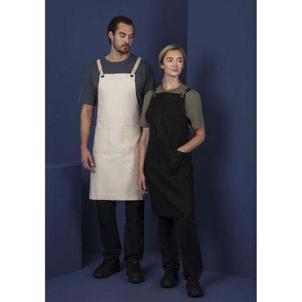 Southside Cotton Canvas Bib Apron Stone - Image 7