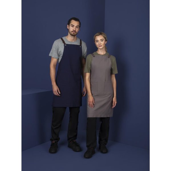 Southside Cotton Canvas Bib Apron Navy - Image 4