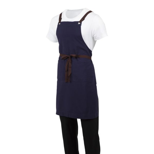 Southside Cotton Canvas Bib Apron Navy - Image 7