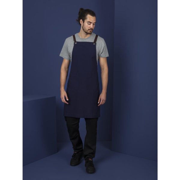 Southside Cotton Canvas Bib Apron Navy - Image 8