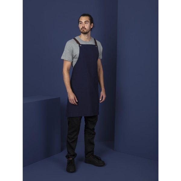 Southside Cotton Canvas Bib Apron Navy - Image 9