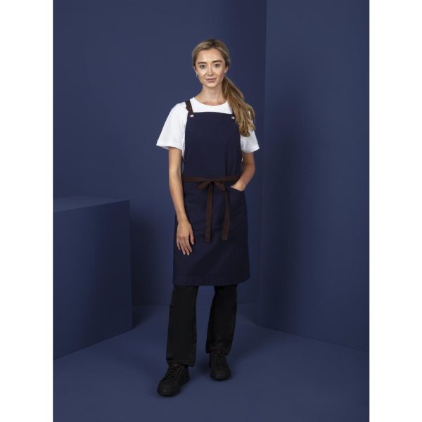 Southside Cotton Canvas Bib Apron Navy - Image 10