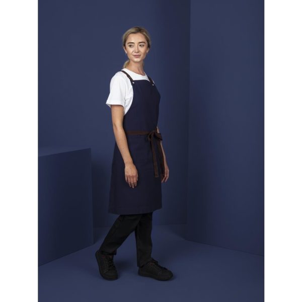 Southside Cotton Canvas Bib Apron Navy - Image 11