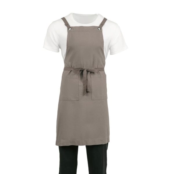 Southside Cotton Canvas Bib Apron Washed Grey - Image 2