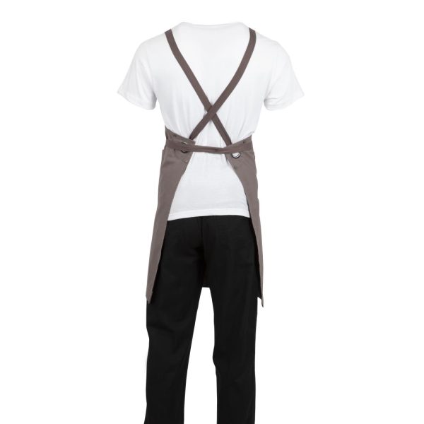 Southside Cotton Canvas Bib Apron Washed Grey - Image 5
