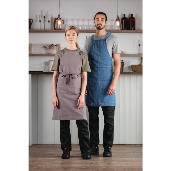 Southside Denim Bib Apron Light Blue - Image 3