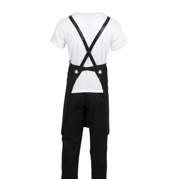 Southside Linen Blend Bib Apron Black - Image 5