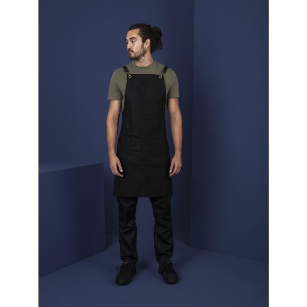 Southside Linen Blend Bib Apron Black - Image 14
