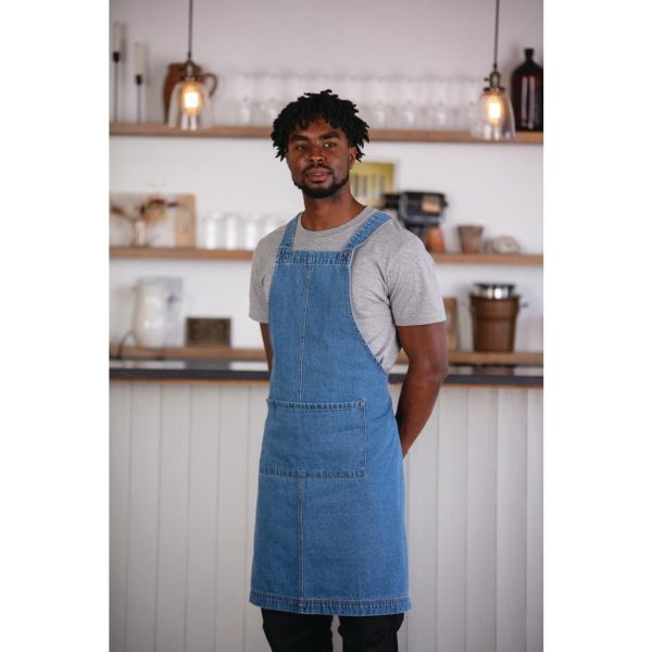 Southside Denim Bib Apron Light Blue - Image 15