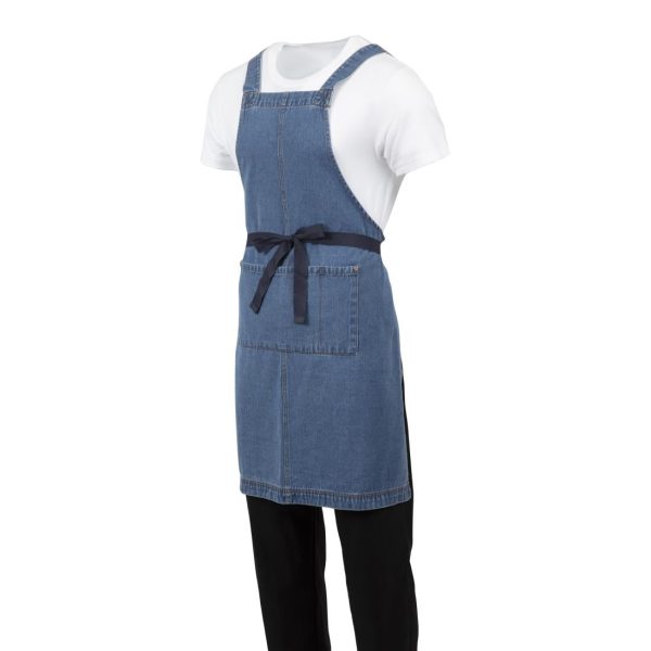 Southside Denim Bib Apron Light Blue - Image 16