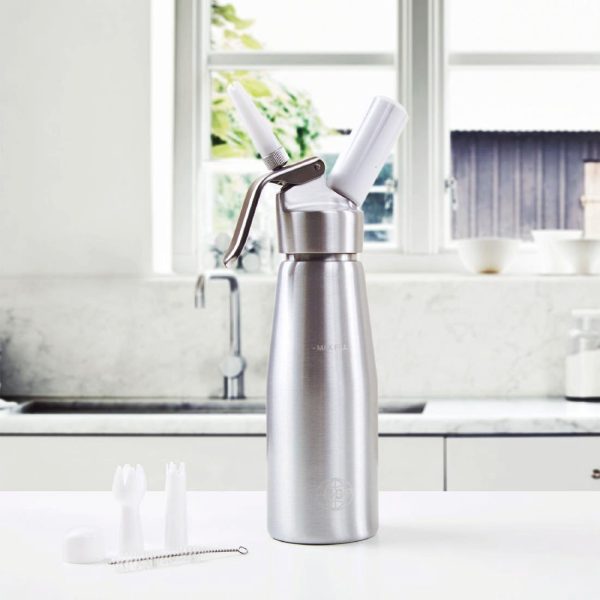 ICO Aluminium Whipped Cream Dispenser Silver 500ml - Image 3
