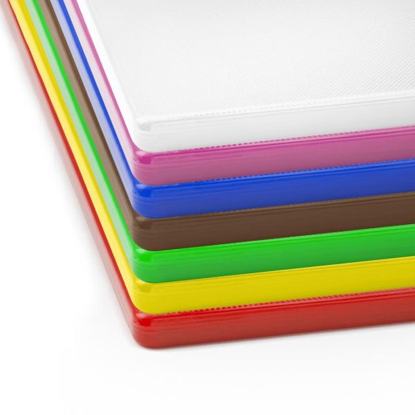 Hygiplas Low Density Chopping Board Set Large (Set of 7 - 10mm High) - Image 3