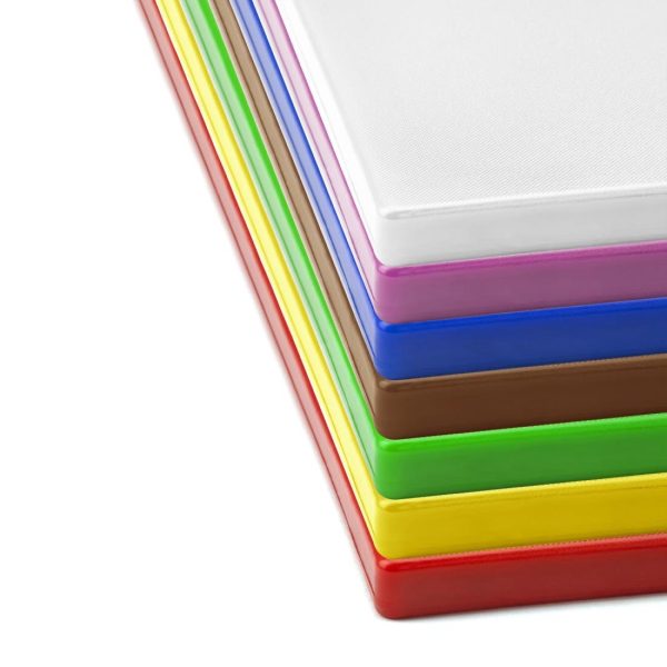 Hygiplas Low Density Chopping Board Set Large (Set of 7 - 20mm High) - Image 3