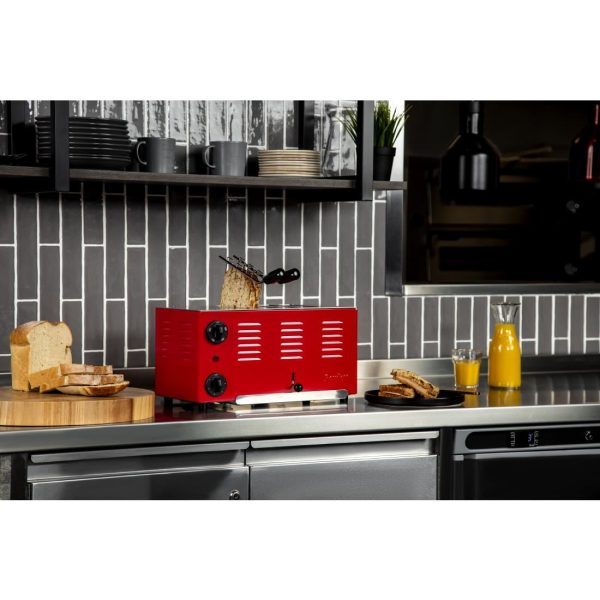 Rowlett Regent 4 Slot Toaster Traffic Red with 2x Additional Elements - Image 4