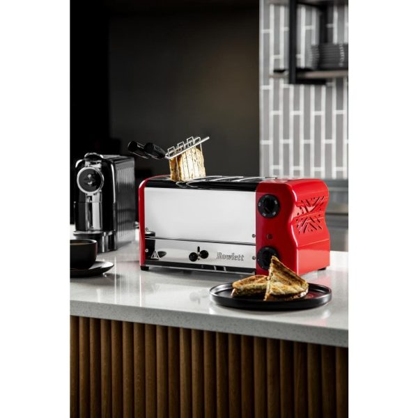 Rowlett Esprit 4 Slot Toaster Traffic Red w/2x Additional Elements & Sandwich Cage - Image 2