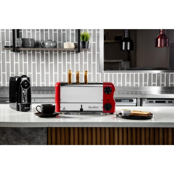 Rowlett Esprit 4 Slot Toaster Traffic Red w/2x Additional Elements & Sandwich Cage - Image 3