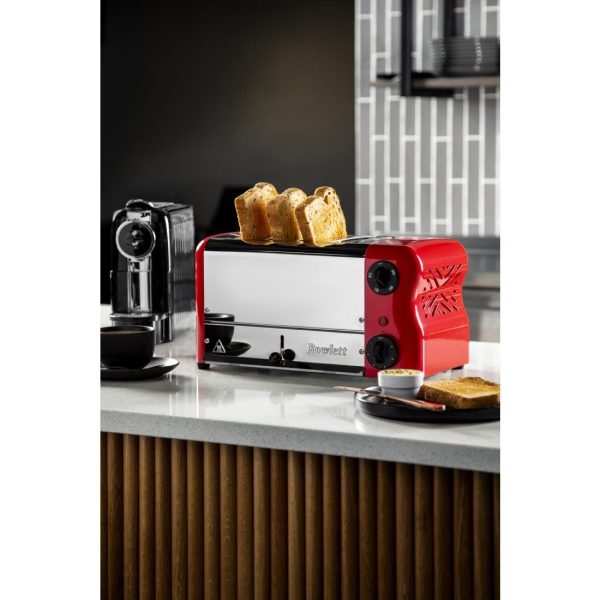 Rowlett Esprit 4 Slot Toaster Traffic Red w/2x Additional Elements & Sandwich Cage - Image 4