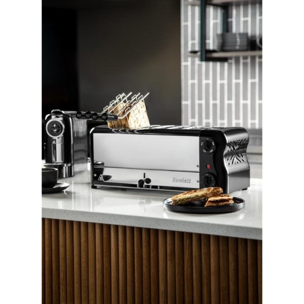 Rowlett Esprit 6 Slot Toaster Jet Black w/2x Additional Elements & Sandwich Cage - Image 3