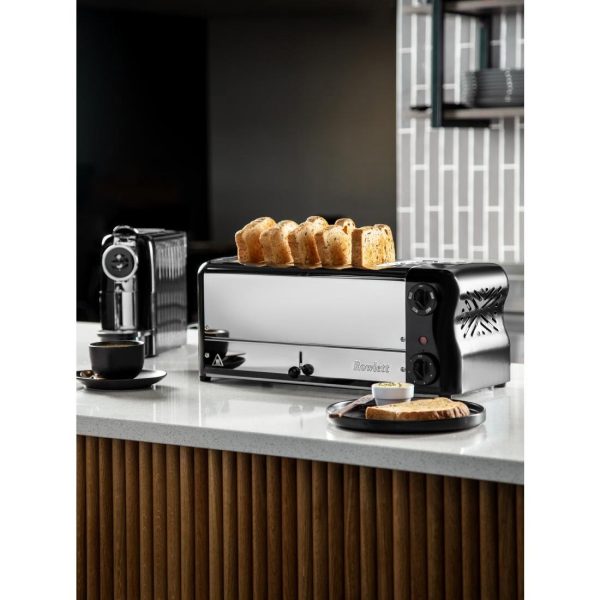 Rowlett Esprit 6 Slot Toaster Jet Black w/2x Additional Elements & Sandwich Cage - Image 5