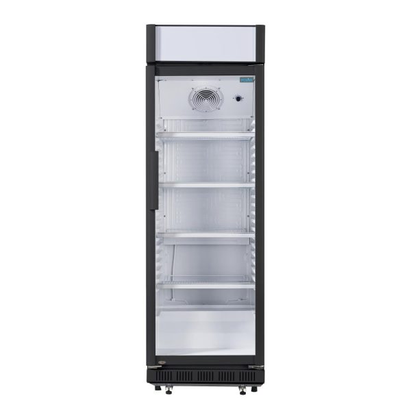Nisbets Essentials Upright Display Cooler with Light Box 346Ltr - Image 3
