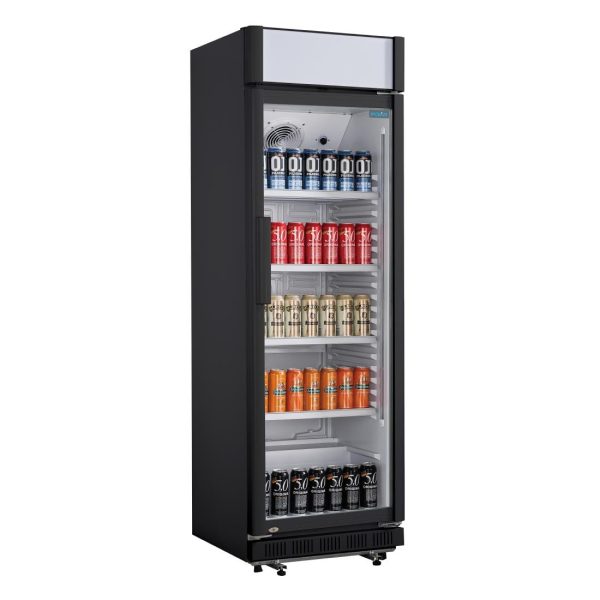 Nisbets Essentials Upright Display Cooler with Light Box 346Ltr - Image 4