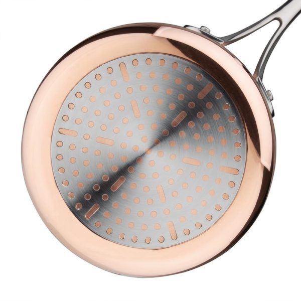 Vogue Induction Tri Wall Copper Saucepan 160mm - Image 3