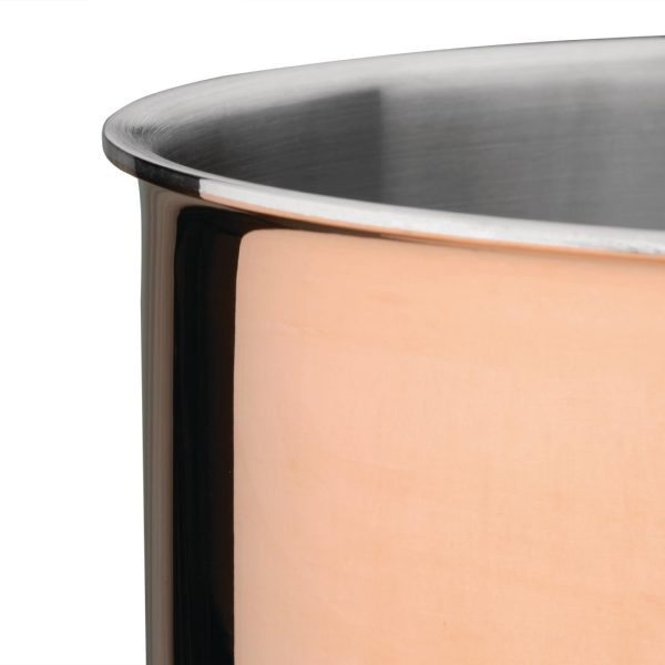 Vogue Induction Tri Wall Copper Saucepan 160mm - Image 5