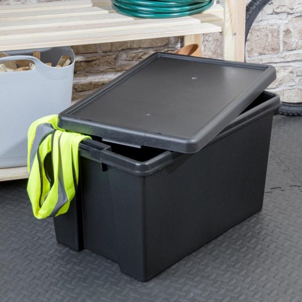 Wham Bam Recycled Storage Box & Lid Black 62Ltr - Image 2