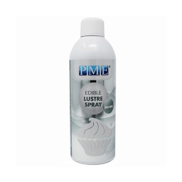 PME Edible Lustre Spray Silver 400ml - Image 16