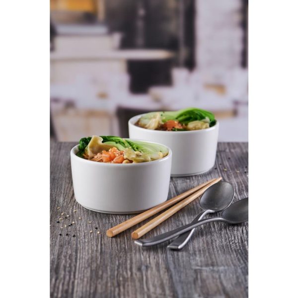 Churchill Super Vitrified Nourish Straight Sided Soup Bowls White 15oz (Pack of 12) - Image 4