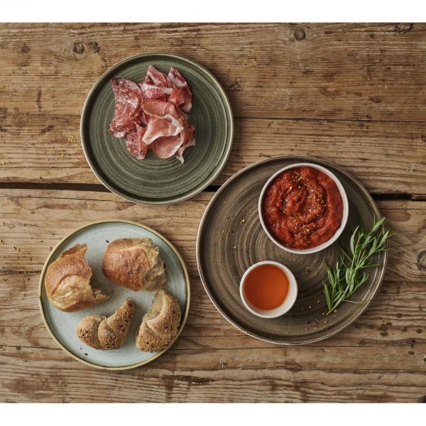 Stonecast Peppercorn Grey Walled Plate 6 1/8 " (Box 6) - Image 2