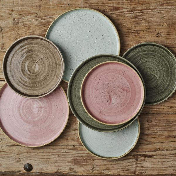 Churchill Stonecast Walled Plates Duck Egg 260mm (Pack of 6) - Image 5