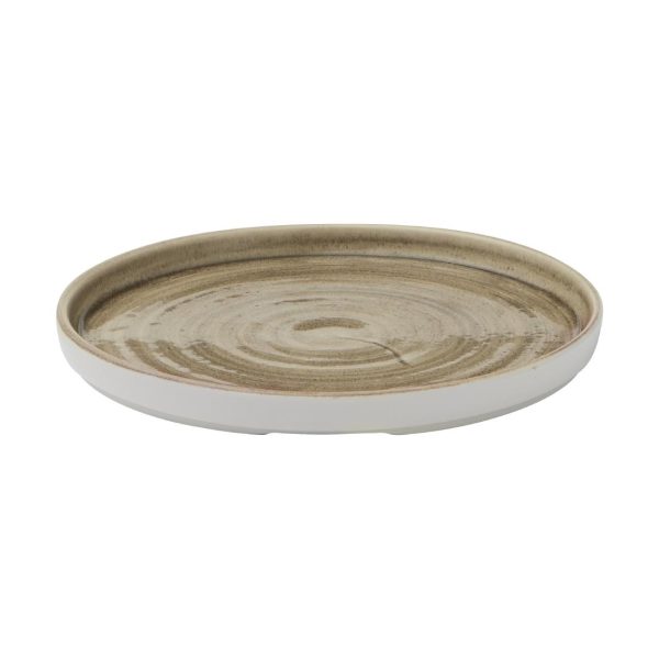 Churchill Stonecast Patina Antique Taupe Walled Plates 220mm (Pack of 6) - Image 2