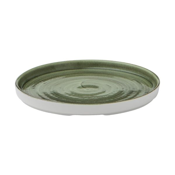Churchill Stonecast Patina Walled Plates Green 220mm (Pack of 6) - Image 2