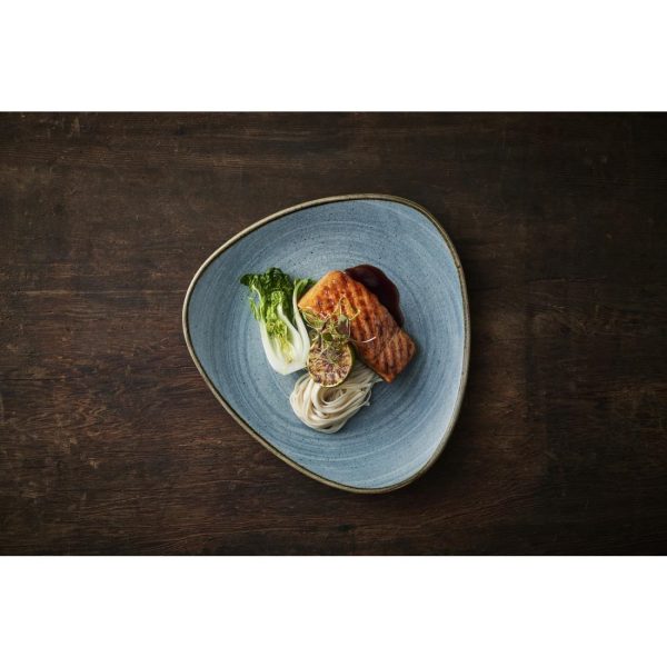 Churchill Stonecast Raw Lotus Plates Teal 228mm (Pack of 12) - Image 2