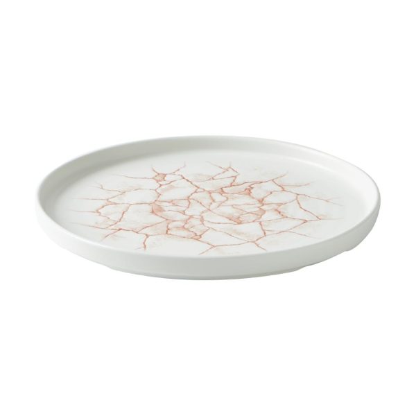 Churchill Studio Prints Kintsugi Walled Plates Coral 260mm (Pack of 6) - Image 2